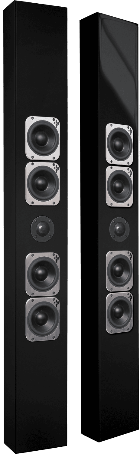A pair of Totem Acoustic Tribe V on-wall loudspeakers in Dusk